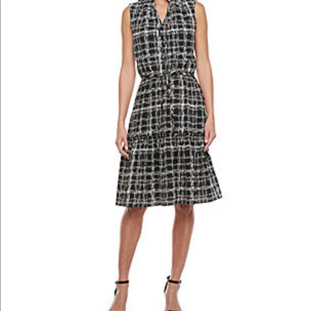 Lapis & Lilies Plaid Fit & Flare Dress